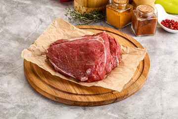 Raw beef piece for cooking
