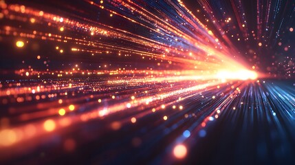 Fototapeta premium A vibrant burst of light and color representing energy and motion.