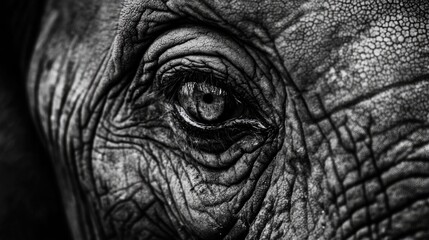 Emotional close up of a sorrowful elephant s eye capturing the poignant theme of elephant conservation and their deep emotional expressions