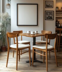 Cafe Table Mockup.