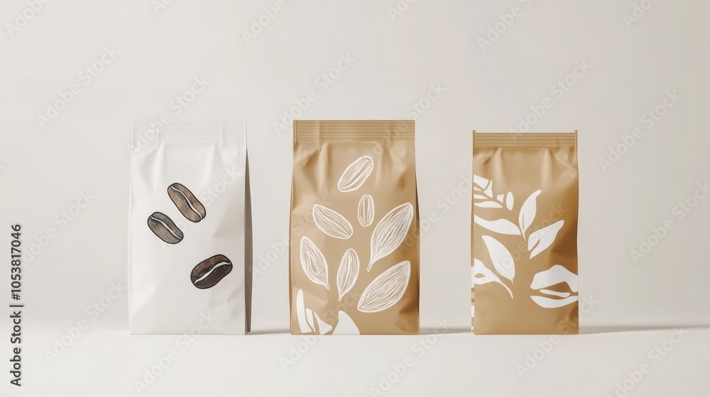 Aufkleber This 3D vertical bag mockup features isometric front and side views perfect for showcasing designs for coffee food pet products or household items