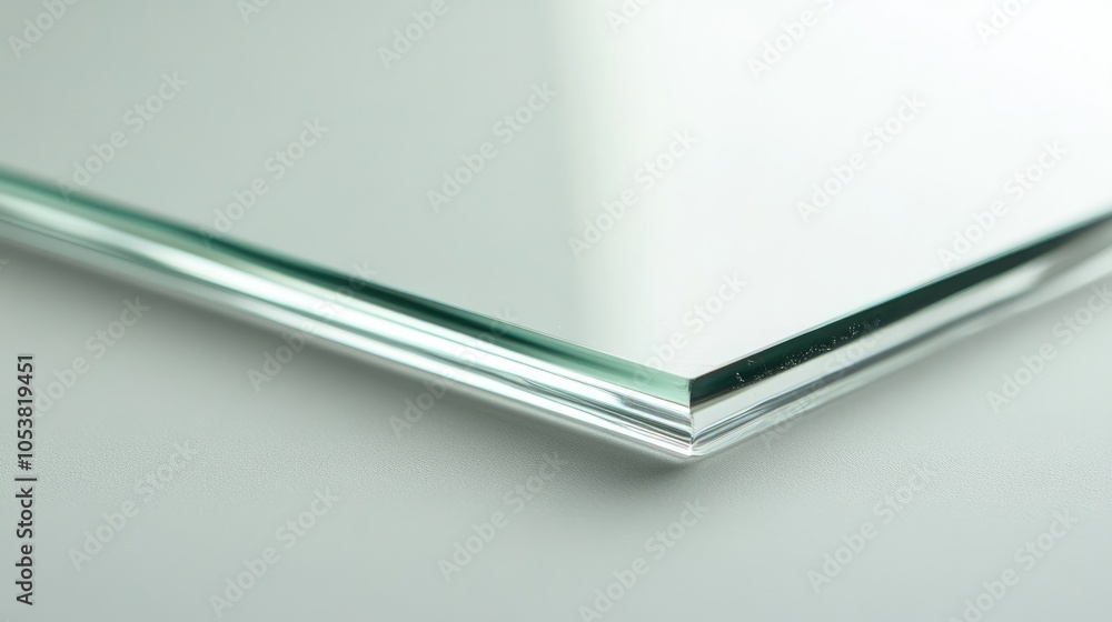 Poster minimalist glass frame with beveled edges isolated on a white background
