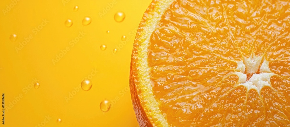 Aufkleber macro of orange isolated on background