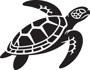 Obraz premium Turtle logo silhouette vector art illustration