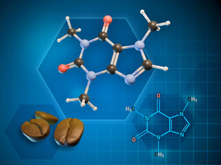 Caffeine molecule