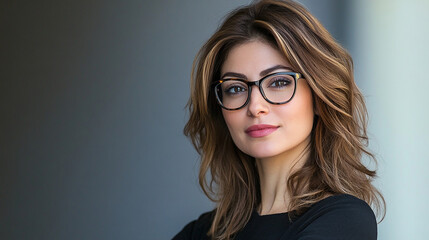 Fototapeta premium Smart-looking woman with stylish glasses