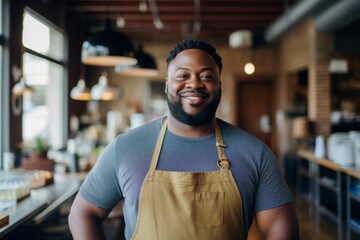 Fototapeta premium Portrait of a body positive female small business owner