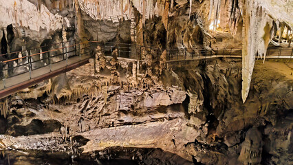 Interior of Postojna cave in Slovenia