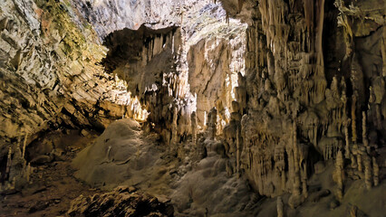 Interior of Postojna cave in Slovenia