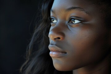 Fototapeta premium Portrait of a high school African American female student
