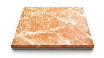 Isolated wide square marble stone floor on a white background featuring a clipping path