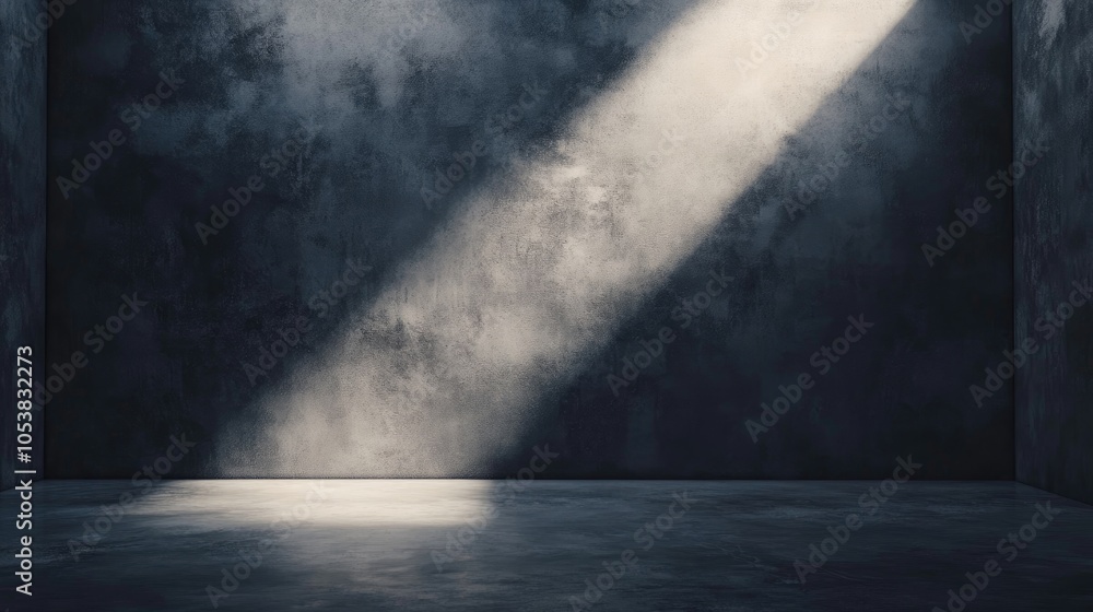 Aufkleber dimly lit room with a light backdrop open street scene featuring abstract spotlight illumination dar