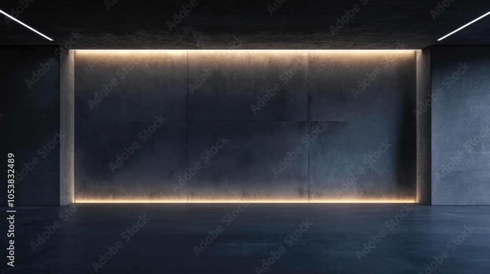 Aufkleber dimly lit room with a light backdrop open street scene featuring abstract spotlight illumination dar