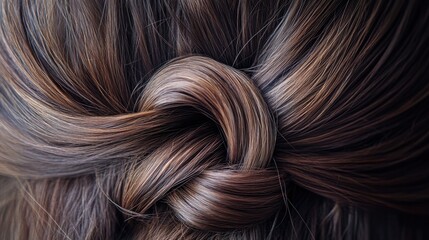 Naklejka premium Close up of a unique knot on unstyled hair