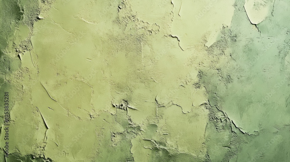 Aufkleber Soft pastel greenish yellow textured concrete background with low contrast A vibrant wall texture offers ample space for text overlay and mockups ideal for various design applications