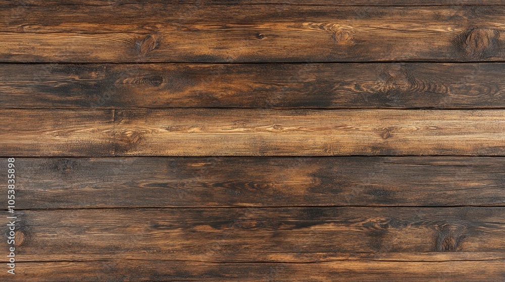 Poster aged rustic brown wood texture featuring a dark timber surface ideal for backgrounds or flooring set