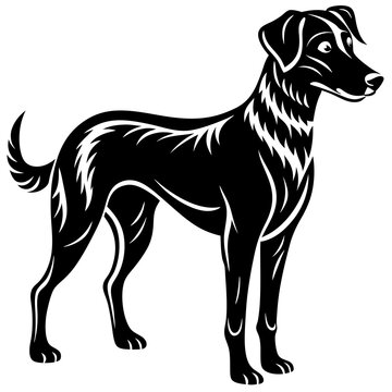 recommend clip art: Dog Silhouette Vector on White Background