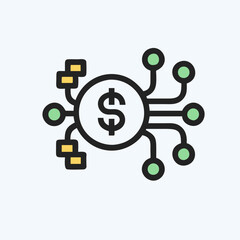Money Wiring icon vector art image