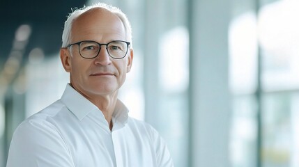 Fototapeta premium Professional Man in Modern Office Setting