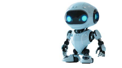 Toy Robot isolated on transparent background, PNG