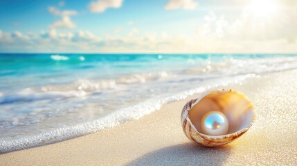 Obraz premium Seashells and Pearls: Nature’s Masterpieces