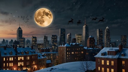 A Festive Christmas Eve in the City