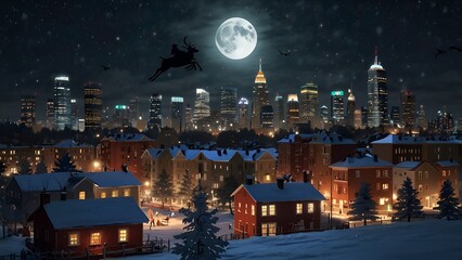 A Festive Christmas Eve in the City