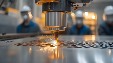 Close-Up of Cutting Tool in Action