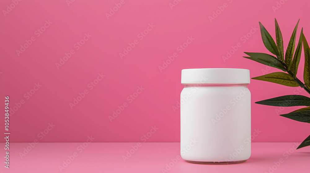 Aufkleber empty adhesive label on smooth matte container