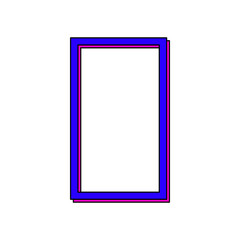 blank blue frame