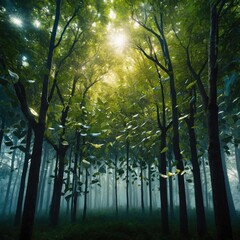 Obraz premium The photo highlights the importance of environmental conservation on Earth, featuring lush nature and a clear message about protecting the planet for future generations