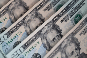 US 20 dollar banknotes