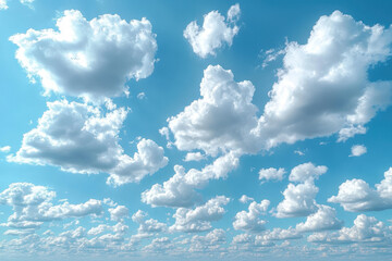 Fototapeta premium Blue sky with white clouds. Beautiful background with clouds on the blue sky.