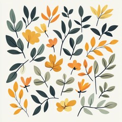 illustration of floral leaves