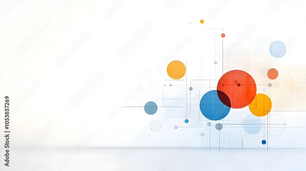 Poster Vibrant and Geometric Circular Patterns Arranged in a Clean and Modern Abstract Background Design  Ideal for Business Presentations Technology Projects and Digital Designs