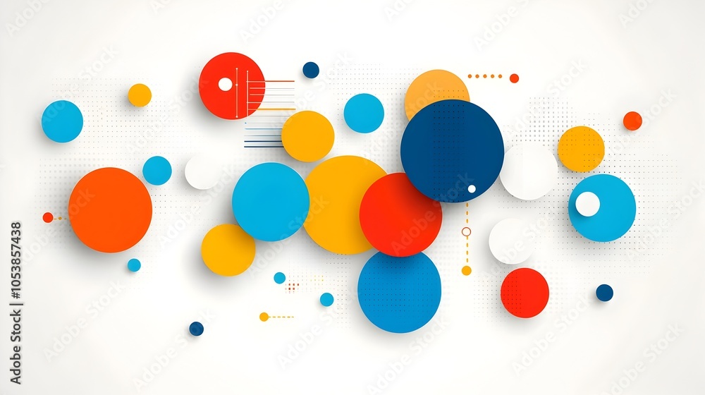 Aufkleber sleek vibrant modern geometric circles abstract background ideal for professional business or techno