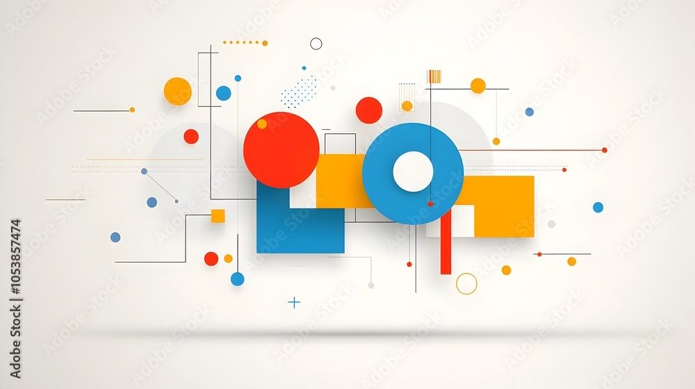 Aufkleber sleek and dynamic abstract background with vibrant colorful geometric circles perfect for business t