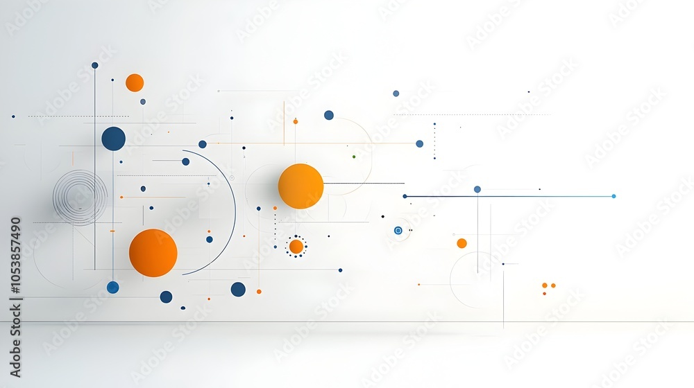 Poster Elegant Abstract Geometric Gradient Layout with Circular Shapes in Gradient Tones for Contemporary Business and Technology Presentation Slide Design or Digital Background