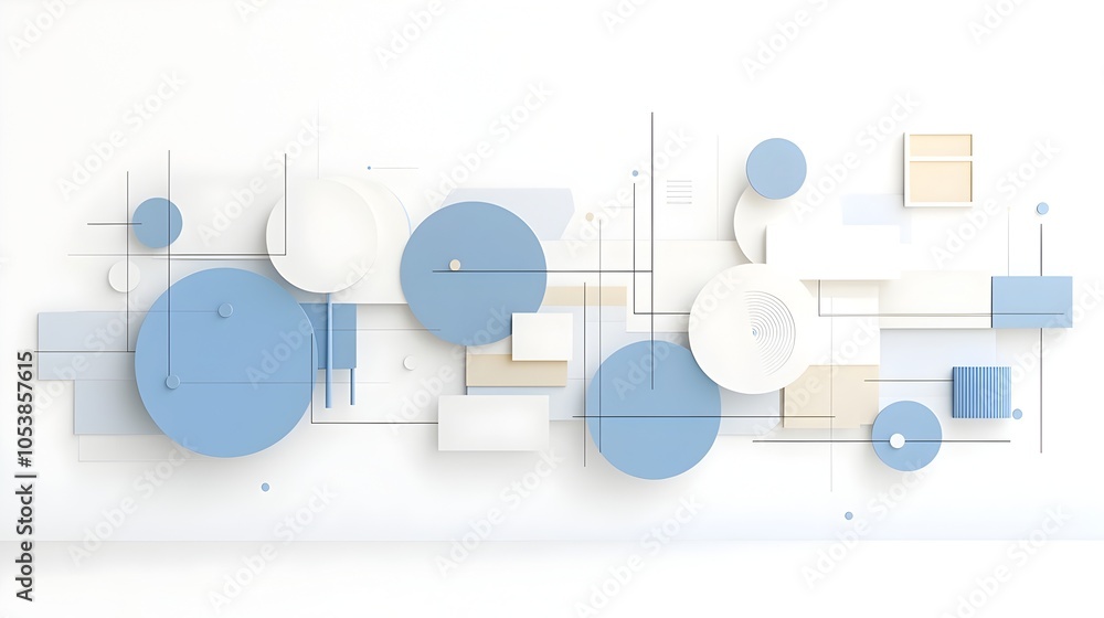 Poster Sleek and Visually Appealing Abstract Geometric Layout Featuring Gradient Toned Circular Elements for Modern Business and Technology Presentations and Slide Designs