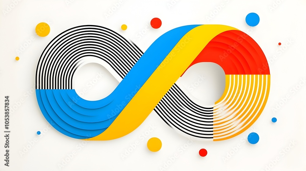 Poster vibrant abstract design with colorful stripes and pop art inspired pattern ideal for modern flyers p