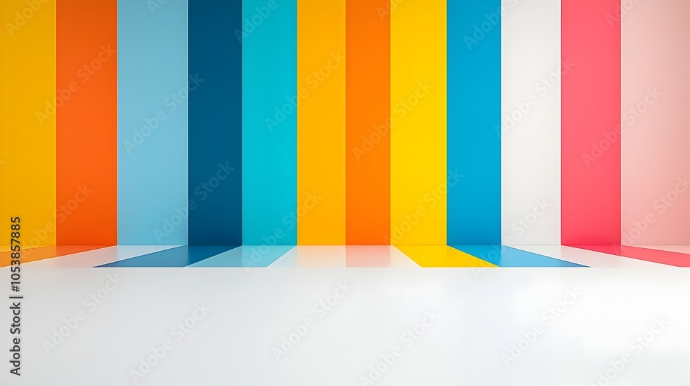 Poster Bold and Vibrant Abstract Background with Colorful Striped Patterns in a Dynamic Pop Art Style Perfect for Cover Designs Banners Posters and other Creative Marketing Materials