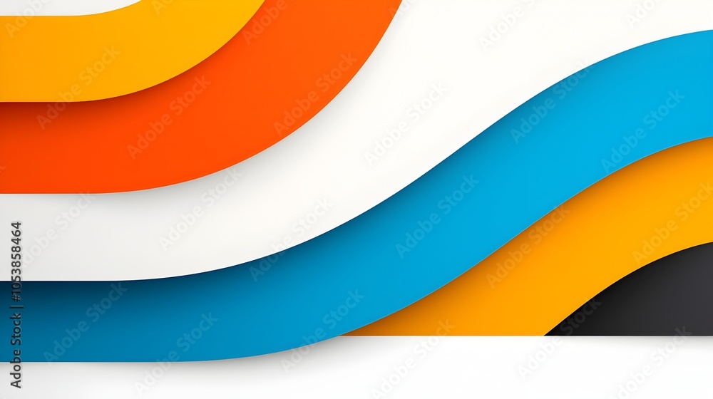 Leinwandbilder bright vibrant pop art inspired stripes and lines in a bold abstract background design ideal for mod
