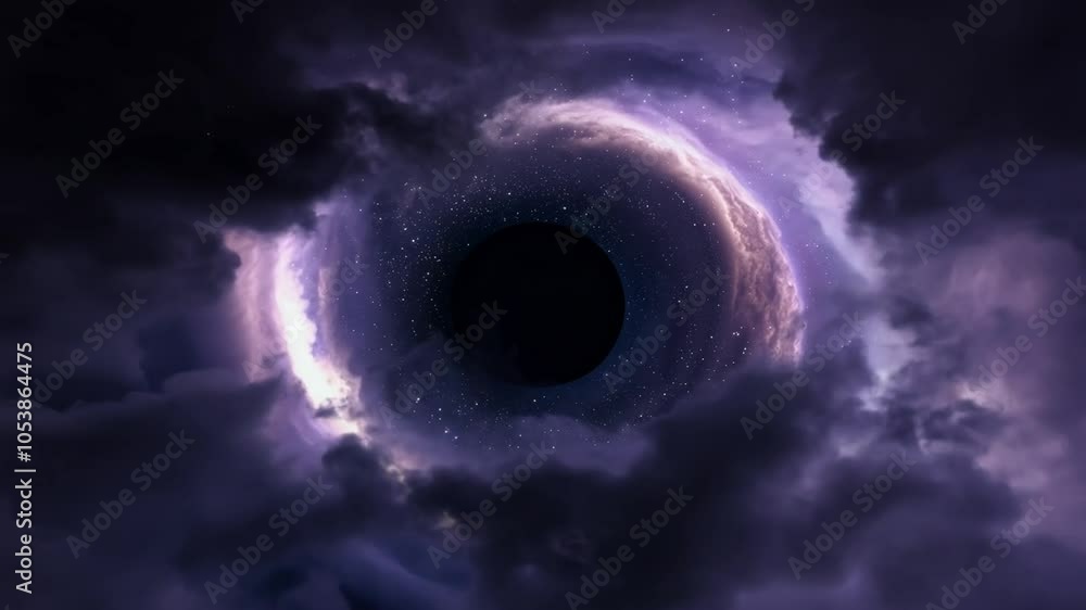 Canvas Prints seamless dark clip hole black loop nebula clouds pass galaxy three-dimensional 80s abstract art arti