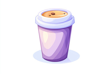 Coffee cup logo, clean lines, urban chic, 3D illustration