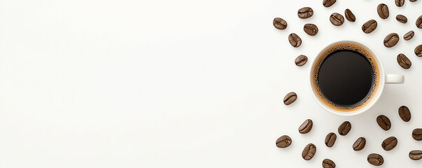 Obraz premium Creative coffee logo, bold outlines, black and gold, 3D render