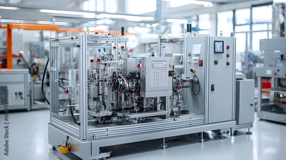 Poster Highly advanced and precisely engineered fuel processing unit featuring cutting edge technology clean and efficient optimization for industrial manufacturing and production workflows