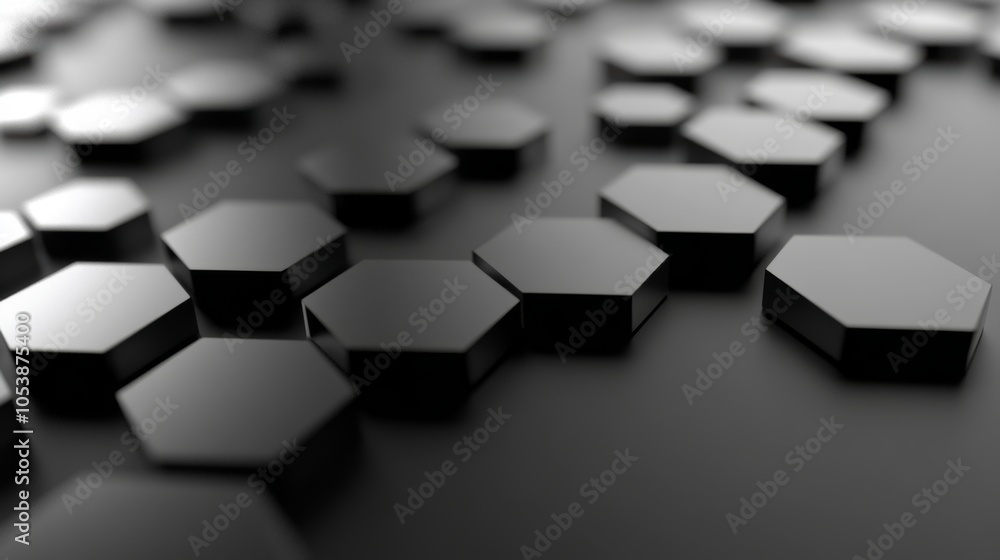 Aufkleber 3d rendering featuring diamond-shaped 3d background formed from futuristic blocks. semigloss tiles a