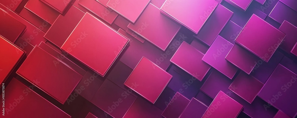 Poster geometric abstract background with square shapes. 3d shadow effects and fluid gradients. modern over