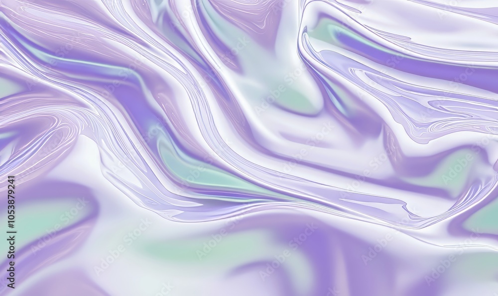 Aufkleber in a milk base, paint colors mix to create an abstract pattern of bubbles.