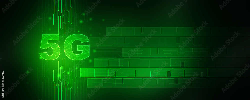 Poster 2d rendering 5g network 5g connection